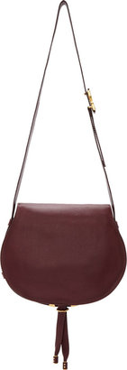 Chloé Plum Leather Marcie Medium Saddle Bag