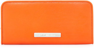 Marc by Marc Jacobs Luna Slim Zip-Around Wallet, Orange Glow
