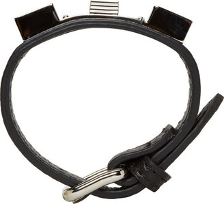 Proenza Schouler Black Leather PS11 Small Bracelet