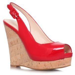 Nine West Red 'Leggy' high heel wedge sandals