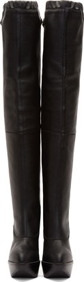 McQ Black Tall Leather Max Platform Boots