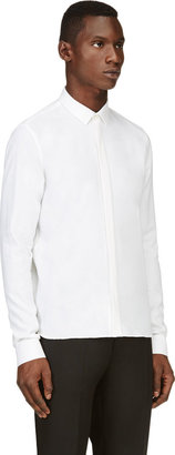 Kris Van Assche Krisvanassche White Wool Blend Slim Shirt