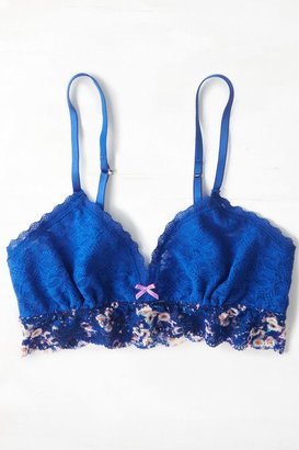 American Eagle Outfitters Blue Aerie for Soft Lace Bralette, Womens Large