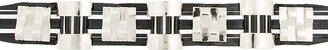Balmain Black Leather & Silver Hardware High-Waist Belt