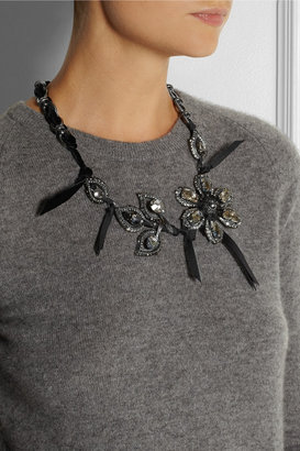 Lanvin Floral crystal necklace