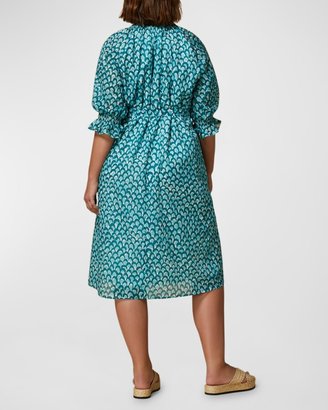 Marina Rinaldi Plus Size Cinghia Cotton Voile Midi Dress