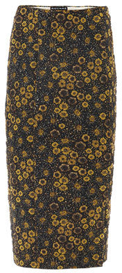 Rochas Floral jacquard pencil skirt