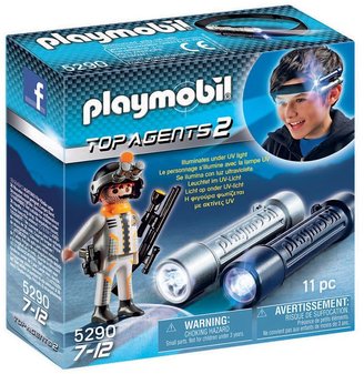 Playmobil headlight with spy team agent - 5290