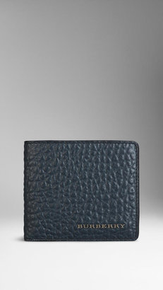 Burberry Signature Grain Leather Folding Wallet