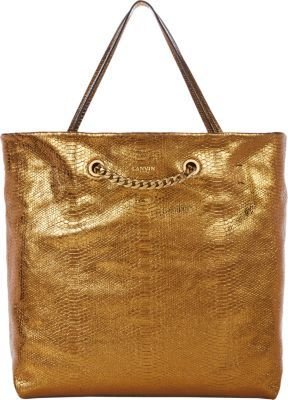 Lanvin Python-Stamped Carry Me Tote