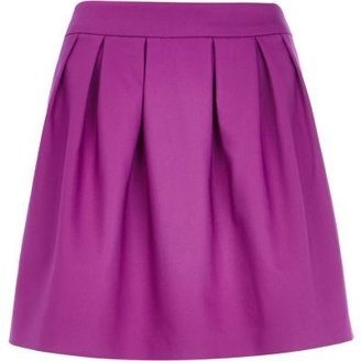 River Island Purple box pleat mini skirt
