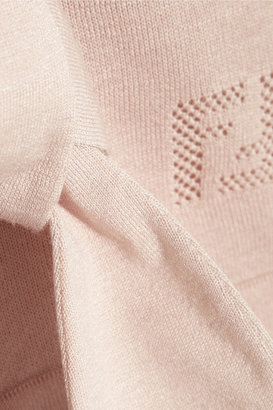 Fendi Color-block fine-knit silk sweater