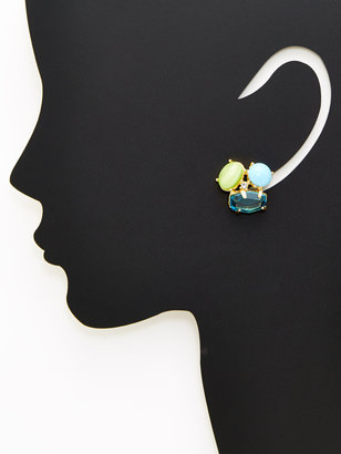 Gerard Yosca Blue & Green Stud Earrings