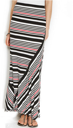 Studio M Multi-Stripe Knit Maxi Skirt