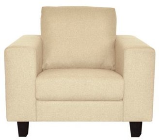 Ben de Lisi Home Natural beige 'Cara' armchair with dark wood feet