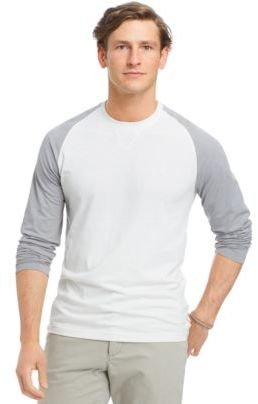 Izod Colorblocked Long-Sleeve Raglan T-Shirt