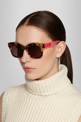Fendi Two-tone D-frame acetate sunglasses
