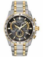 Citizen Eco-drive world time at two tone mens watch