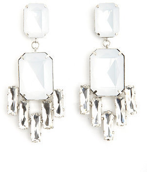 Charlotte Russe Two-Tone Faceted Stone Drop Earrings