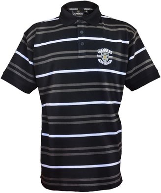 Guinness Official Merchandise Golf Striped Polo Shirt Men's T-Shirt Black/Grey/White Small