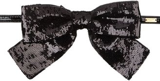 Saint Laurent Women's Sequin Bow Tie-Black