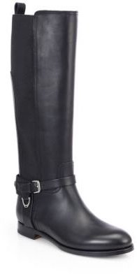 Ralph Lauren Collection Sadona Leather & Stretch Boots