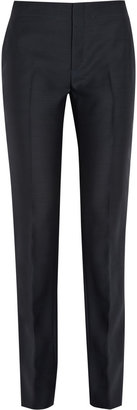 Marni Wool and silk-blend high-rise straight-leg pants