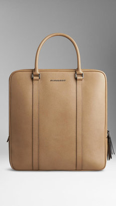 Burberry London Leather Briefcase with Digital Compartment