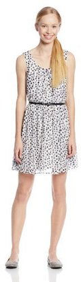 Amy Byer A. Byer Juniors Printed Dress with Full Skirt
