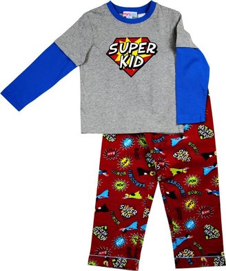 Mini ZZZ Boys super kid knit top/flannel pant