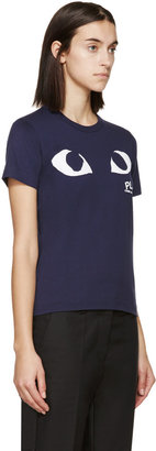 Comme des Garcons Play Navy Eye Emblem T-Shirt