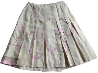 Prada Beige Linen Skirt