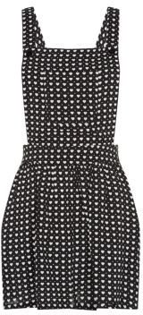 New Look Black and White Love Heart Print Pinafore Dress