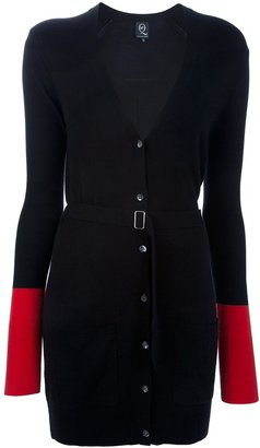 McQ long belted cardigan