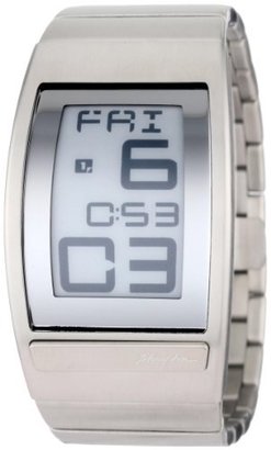 Phosphor Men's WC04 World Time Curved E-INK Metal Bracelet Watch