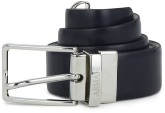Armani Junior Navy Reversible Buckle Leather Belt