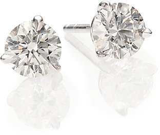 Kwiat Diamond & Platinum Stud Earrings/1.25 TCW
