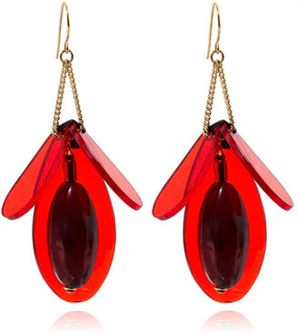 Marni Red Petal Earrings