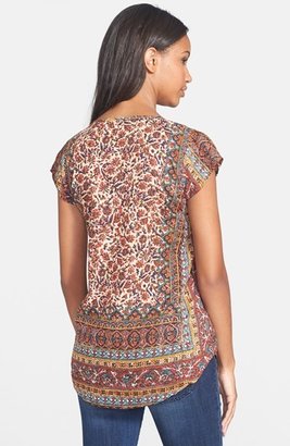 Lucky Brand 'Autumn' Embellished Print Top