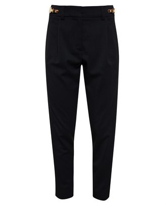 Versus Wool Trousers with Gold Clasp Detail