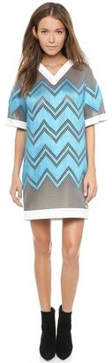 Alexander Wang V Neck Dress with Shoelace Embroidery