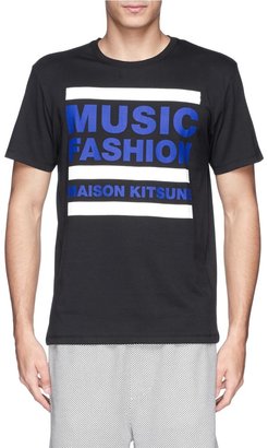 Kitsune Text print cotton jersey T-shirt