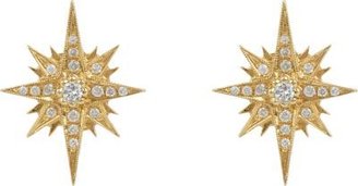 Gretta Sara Weinstock Diamond & Gold Starburst Studs