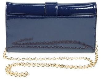 Halogen Crinkle Patent Leather Wallet on a Chain