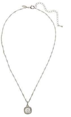 Marks and Spencer M&s Collection Platinum Plated Bezel Cushion Pendant Necklace