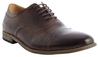 Kenneth Cole Reaction brown distressed leather cap toe 'Rea-pin-g' oxfords
