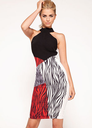 House Of CB 'Riva' Printed Stretch Crepe Pencil Dress