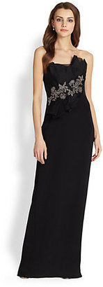 Notte by Marchesa 3135 Notte by Marchesa Silk Crepe Strapless Gown