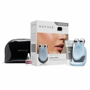 NuFace Limited Edition Trinity Facial Trainer Kit with Free Gift, Icicle Blue