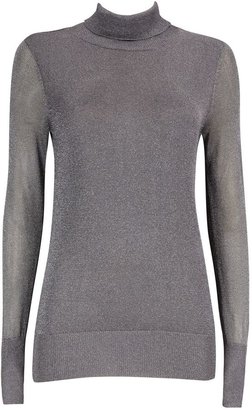 House of Fraser W Collection Silver Polo Neck Jumper